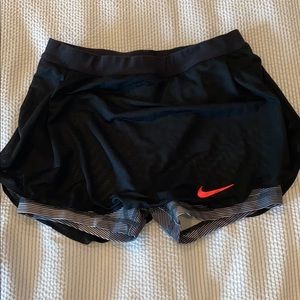 Nike Court Tennis Skirt Black Mesh Grey Shorts